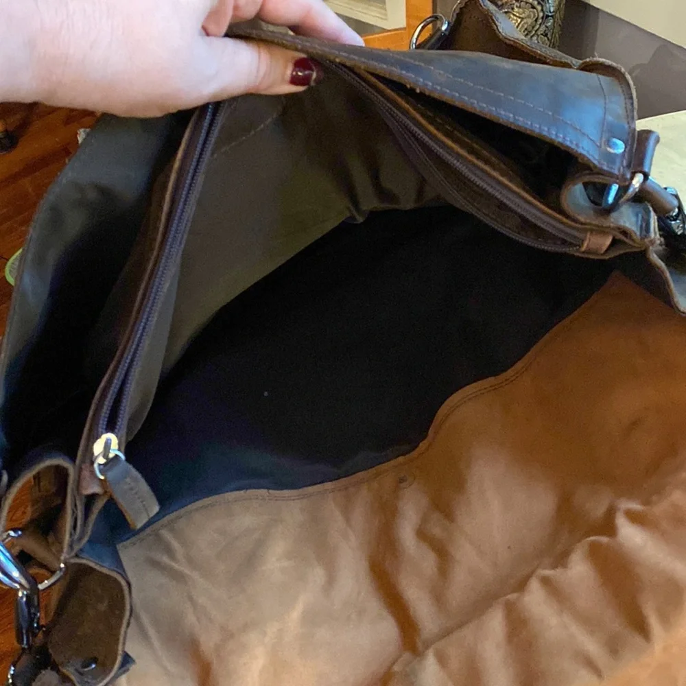 Kattee leather vintage briefcase 17x14x8”